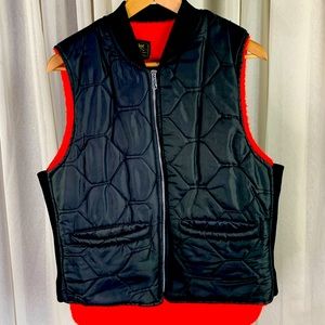 Stratford mfg inc - Black Quilted Moto Vest w/Liner  - Mens Size Large
